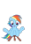 Size: 174x250 | Tagged: safe, artist:sasha-flyer, imported from derpibooru, rainbow dash, pony, testing testing 1-2-3, animated, animated png, cute, dashabetes, female, simple background, solo, stooldash, transparent background, vector