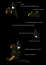 Size: 2480x3508 | Tagged: safe, artist:greeneyedmistress, imported from derpibooru, soarin', spitfire, pegasus, pony, comic:prelude to creation, crying, female, male, mare, sad, stallion