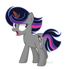 Size: 919x869 | Tagged: safe, artist:yourrdazzle, imported from derpibooru, oc, oc only, oc:crescent moon, pony, unicorn, base used, butt, female, mare, offspring, parent:king sombra, parent:twilight sparkle, parents:twibra, plot, simple background, solo, transparent background