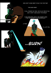 Size: 2480x3508 | Tagged: safe, artist:greeneyedmistress, imported from derpibooru, soarin', pegasus, pony, comic:prelude to creation, fire, unknown pony