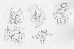 Size: 2201x1450 | Tagged: safe, artist:dilarus, deleted from derpibooru, imported from derpibooru, oc, oc only, oc:low ping, bat pony, pony, bat pony oc, eeee, female, food, heart, mango, mare, monochrome, simple background, sketch, solo, traditional art, white background