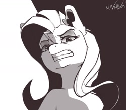 Size: 1816x1584 | Tagged: safe, artist:avery-valentine, imported from derpibooru, fluttershy, pony, monochrome