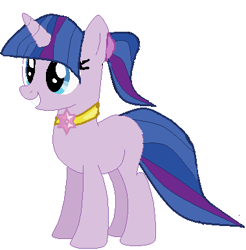 Size: 380x386 | Tagged: safe, artist:loxyskyes, artist:selenaede, imported from derpibooru, oc, pony, base used, jewelry, necklace, offspring, parent:flash sentry, parent:twilight sparkle, parents:flashlight