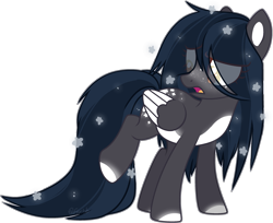 Size: 2869x2344 | Tagged: safe, artist:foxbagelbites, imported from derpibooru, oc, oc only, oc:midnight melancholy, pegasus, pony, base used, female, mare, simple background, solo, transparent background, two toned wings, wings