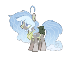 Size: 1608x1424 | Tagged: safe, artist:foxbagelbites, imported from derpibooru, oc, oc only, oc:soft sands, original species, pony, female, mare, simple background, solo, transparent background, waterfaller