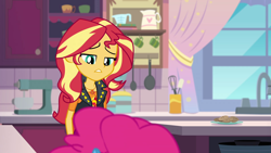 Size: 1920x1080 | Tagged: safe, imported from derpibooru, screencap, pinkie pie, sunset shimmer, equestria girls, equestria girls series, holidays unwrapped, spoiler:eqg series (season 2), female, geode of empathy, magical geodes, saving pinkie's pie