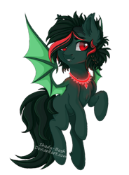 Size: 704x958 | Tagged: safe, artist:shady-bush, imported from derpibooru, oc, oc only, oc:hex, bat pony, pony, female, mare, simple background, solo, transparent background