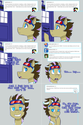 Size: 1502x2254 | Tagged: safe, artist:jitterbugjive, imported from derpibooru, doctor whooves, time turner, oc, oc only, oc:neosurgeon, pony, lovestruck derpy, doctor who, solo, tardis