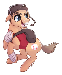 Size: 754x900 | Tagged: safe, artist:vampireselene13, imported from derpibooru, earth pony, pony, ponified, scout, team fortress 2, video game