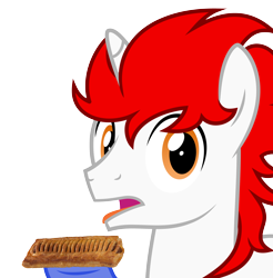 Size: 4690x4772 | Tagged: safe, artist:blue-vector, imported from derpibooru, oc, oc only, oc:stroopwafeltje, oc:waffles, pony, unicorn, broniesnl, dutch, frikandelbroodje, simple background, solo, transparent background, vector