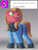 Size: 600x800 | Tagged: safe, artist:crispokefan, imported from derpibooru, oc, oc only, oc:pun, earth pony, pony, ask pun, ask, clothes, cosplay, costume, fantastic four, female, mare, solo