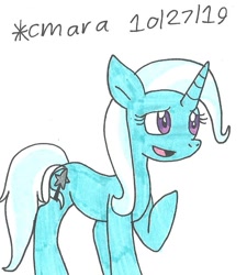 Size: 766x850 | Tagged: safe, artist:cmara, imported from derpibooru, trixie, pony, unicorn, female, solo, traditional art