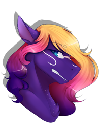 Size: 1820x2284 | Tagged: safe, artist:harmonyskish, imported from derpibooru, oc, oc only, oc:aurora, pony, bust, female, mare, portrait, simple background, solo, white background