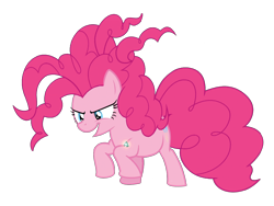 Size: 1738x1307 | Tagged: safe, edit, edited screencap, imported from derpibooru, screencap, pinkie pie, earth pony, pony, the ending of the end, background removed, bell, chaos magic, chaos pinkie, female, grogar's bell, mare, open mouth, ponk, simple background, smiling, solo, transparent background, vector