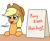 Size: 1100x900 | Tagged: safe, artist:mkogwheel, edit, imported from derpibooru, applejack, pony, mentally advanced series, applejack's sign, cute, female, howdy, meme, smiling, solo, text