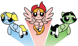 Size: 900x529 | Tagged: safe, artist:faikie, edit, imported from derpibooru, earth pony, pegasus, pony, unicorn, beam, blossom (powerpuff girls), bow, bubbles (powerpuff girls), buttercup (powerpuff girls), clothes, contrail, flying, hair bow, mary janes, pigtails, ponified, shoes, simple background, socks, superhero, the powerpuff girls, transparent background, trio, white socks