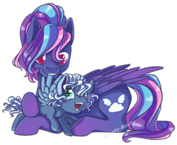 Size: 1066x876 | Tagged: safe, artist:shady-bush, imported from derpibooru, oc, oc only, oc:cloud reacher, pegasus, pony, female, filly, mare, prone, simple background, transparent background
