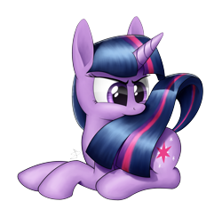 Size: 3070x3000 | Tagged: safe, artist:sheeppony, imported from derpibooru, twilight sparkle, pony, biting, female, mare, nom, prone, silly, silly pony, simple background, solo, tail bite, transparent background