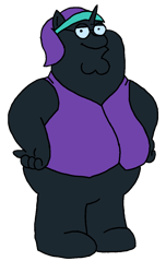 Size: 720x1184 | Tagged: safe, imported from derpibooru, oc, oc only, oc:nyx, alicorn, anthro, fanfic:past sins, cursed image, family guy, peter griffin, shitposting, simple background, solo, this is epic, transparent background, wat, why