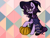 Size: 1600x1200 | Tagged: safe, artist:taika403, imported from derpibooru, oc, pony, unicorn, abstract background, clothes, glasses, hat, pumpkin, socks, solo, witch, witch hat