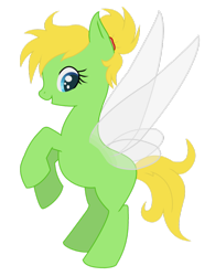 Size: 790x1011 | Tagged: safe, artist:kalaverapastillera, imported from derpibooru, fairy, fairy pony, original species, pony, disney fairies, fairy wings, peter pan, ponified, tinker bell, tinkerbell, wings