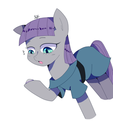Size: 1402x1500 | Tagged: safe, artist:stuwor-art, imported from derpibooru, boulder (pet), maud pie, earth pony, pony, boulder (g4), rock, simple background, white background