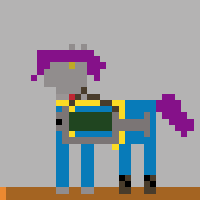 Size: 200x200 | Tagged: safe, artist:darkdemonlucifer, derpibooru exclusive, imported from derpibooru, oc, oc only, oc:sydney, pony, fallout equestria, animated, blinking, boots, clothes, gif, jumpsuit, laser, laser rifle, pixel art, purple mane, shoes, simple background, slave collar, vault suit