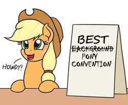 Size: 1100x900 | Tagged: safe, artist:mkogwheel edits, edit, imported from derpibooru, applejack, pony, applejack's sign, background pony, best pony, howdy, meme, text