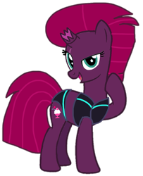 Size: 843x1037 | Tagged: safe, artist:徐詩珮, imported from derpibooru, fizzlepop berrytwist, tempest shadow, pony, unicorn, alternate universe, base used, broken horn, clothes, cute, horn, simple background, swimsuit, tempestbetes, transparent background