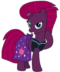 Size: 852x1025 | Tagged: safe, artist:徐詩珮, imported from derpibooru, fizzlepop berrytwist, tempest shadow, pony, unicorn, alternate universe, base used, broken horn, clothes, cute, horn, implied tempestlight, simple background, swimsuit, tempestbetes, transparent background