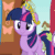 Size: 506x506 | Tagged: safe, imported from derpibooru, screencap, twilight sparkle, pony, unicorn, magical mystery cure, big crown thingy, cropped, cute, element of magic, female, gif, jewelry, mare, non-animated gif, regalia, solo, twiabetes, unicorn twilight