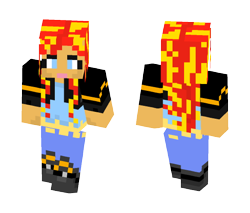 Size: 584x497 | Tagged: safe, imported from derpibooru, sunset shimmer, equestria girls, female, minecraft, minecraft skin, style