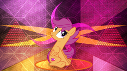 Size: 3840x2160 | Tagged: safe, artist:laszlvfx, artist:xebck, edit, imported from derpibooru, scootaloo, pegasus, pony, abstract background, female, mare, older, older scootaloo, solo, wallpaper, wallpaper edit