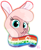 Size: 750x916 | Tagged: safe, artist:rainbow eevee, imported from derpibooru, pom lamb, lamb, sheep, them's fightin' herds, bust, community related, female, gay pride, lidded eyes, looking at you, pom (tfh), pride, simple background, solo, sticker, transparent background