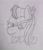 Size: 1368x1578 | Tagged: safe, artist:supra80, imported from derpibooru, doctor caballeron, rainbow dash, anthro, pegasus, pony, clothes, cosplay, costume, female, grayscale, mare, monochrome, rule 63, sketch, solo, traditional art