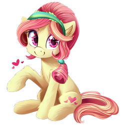 Size: 1800x1800 | Tagged: safe, artist:meotashie, imported from derpibooru, ruby love, scarlet heart, crystal pony, earth pony, pony, background pony, cheek fluff, chest fluff, cute, cutie mark, ear fluff, female, fluffy, heart, leg fluff, mare, simple background, sitting, solo, transparent background