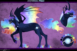 Size: 1492x993 | Tagged: safe, artist:bijutsuyoukai, imported from derpibooru, oc, oc only, oc:nocturnal prism, alicorn, bat pony, bat pony alicorn, pony, female, horn, magical lesbian spawn, mare, offspring, parent:princess luna, parent:rainbow dash, parents:lunadash, reference sheet, solo