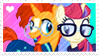 Size: 99x56 | Tagged: safe, artist:cascayd, imported from derpibooru, moondancer, sunburst, pony, deviantart stamp, female, male, shipping, stamp, straight, sundancer