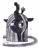 Size: 791x1010 | Tagged: safe, artist:drchrisman, imported from derpibooru, queen chrysalis, changeling, changeling queen, frenemies (episode), crown, female, jewelry, monochrome, regalia, solo, traditional art
