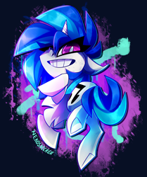 Size: 1378x1650 | Tagged: safe, artist:nekosnicker, imported from derpibooru, dj pon-3, vinyl scratch, pony, unicorn, cutie mark, female, grin, looking at you, mare, smiling, solo