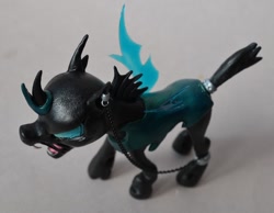 Size: 1000x777 | Tagged: artist needed, safe, imported from derpibooru, changeling, chains, craft, fangs, figurine, sculpture