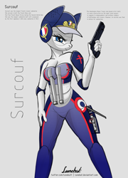 Size: 923x1280 | Tagged: safe, artist:lunebat, imported from derpibooru, anthro, pony, french, gun, ponified, roundel, submarine, weapon