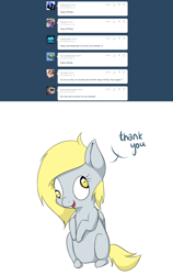 Size: 1000x1584 | Tagged: safe, artist:ask-lil-derpy, imported from derpibooru, derpy hooves, pegasus, pony, ask, chibi, female, mare, solo, tumblr