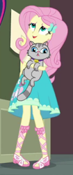 Size: 183x435 | Tagged: safe, imported from derpibooru, screencap, fluttershy, sci-twi, twilight sparkle, cat, equestria girls, run to break free, spoiler:eqg series (season 2), cropped, cute, female, shyabetes