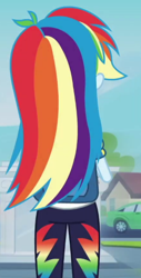 Size: 294x580 | Tagged: safe, imported from derpibooru, screencap, rainbow dash, equestria girls, equestria girls series, run to break free, spoiler:eqg series (season 2), cropped, female, solo