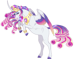 Size: 1177x919 | Tagged: safe, artist:bijutsuyoukai, imported from derpibooru, oc, oc only, alicorn, pony, colored wings, female, magical lesbian spawn, mare, multicolored wings, offspring, parent:princess cadance, parent:rarity, parents:raridance, rearing, solo, wings