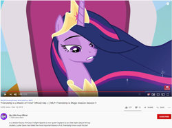 Size: 1157x861 | Tagged: safe, imported from derpibooru, twilight sparkle, alicorn, pony, the last problem, female, mare, older, older twilight, princess twilight 2.0, queen, queen twilight sparkle, solo, twilight sparkle (alicorn), youtube, youtube link