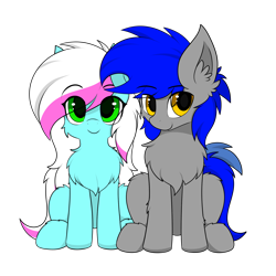 Size: 1900x1900 | Tagged: safe, artist:llhopell, imported from derpibooru, oc, oc only, oc:hope(llhopell), oc:soffy, earth pony, pegasus, pony, 2020 community collab, derpibooru community collaboration, cheek fluff, chest fluff, ear fluff, female, hoffy, simple background, transparent background