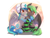 Size: 900x675 | Tagged: safe, artist:tikrs007, imported from derpibooru, oc, oc:dutchiie, oc:mint storm, bat pony, pegasus, pony, bat pony oc, brushie, clothes, cuddling, embarrassed, hat, hug, original character do not steal, pegasus oc, socks, striped socks, ushanka