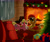 Size: 3067x2586 | Tagged: safe, artist:flash_draw, imported from derpibooru, oc, oc only, oc:short fry, oc:whip up, earth pony, pony, unicorn, blushing, chocolate, christmas, christmas lights, christmas star, christmas tree, christmas wreath, clothes, commission, complex background, couch, detailed, duo, female, fire, fireplace, food, gift box, holiday, holly, holly mistaken for mistletoe, hot chocolate, house, lidded eyes, looking at each other, male, marshmallow, present, roasted, scarf, shipping, tree, whort, wreath